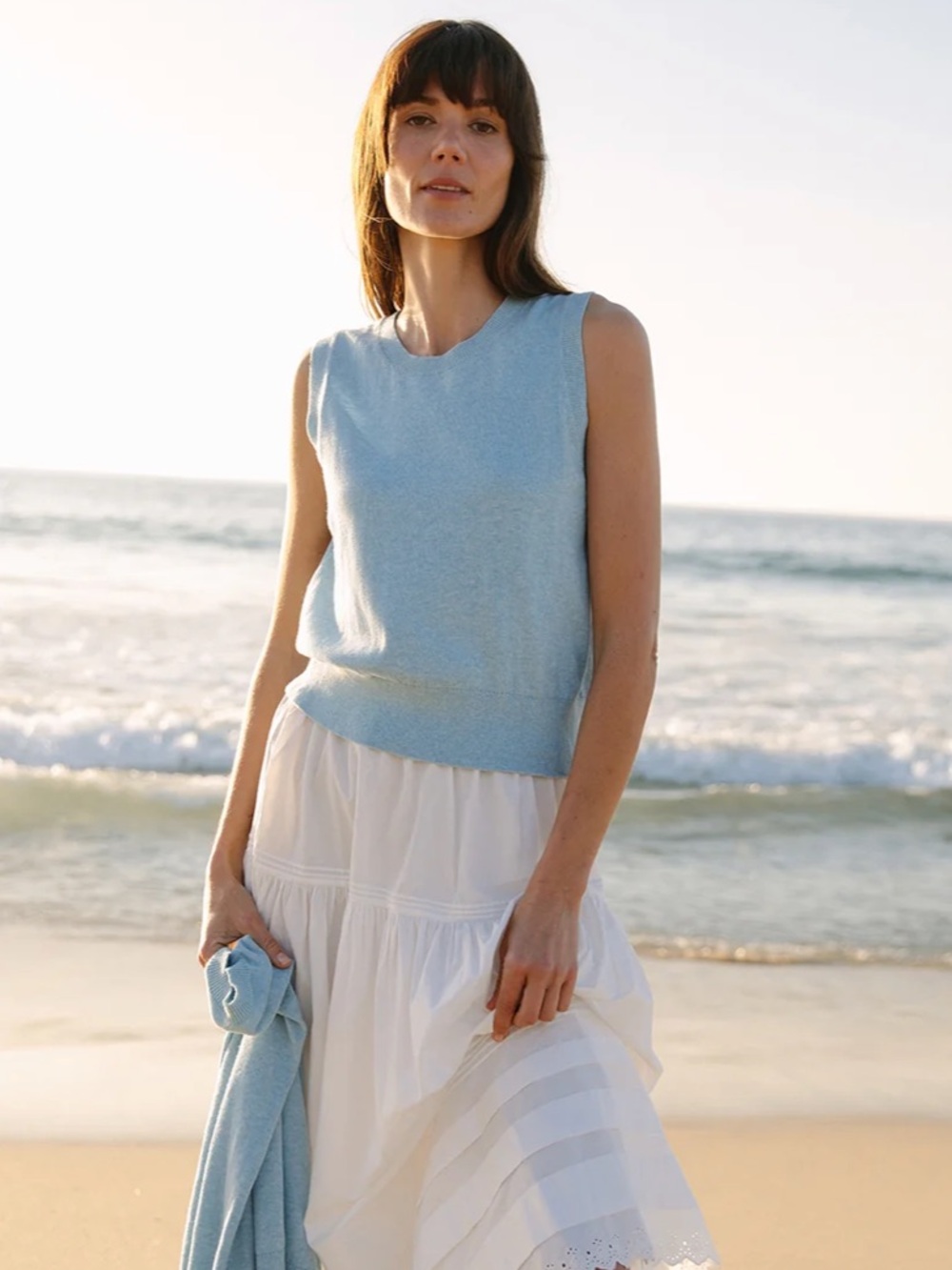 NWT Kilte Collection The Carrie Blue Knit Tank Top